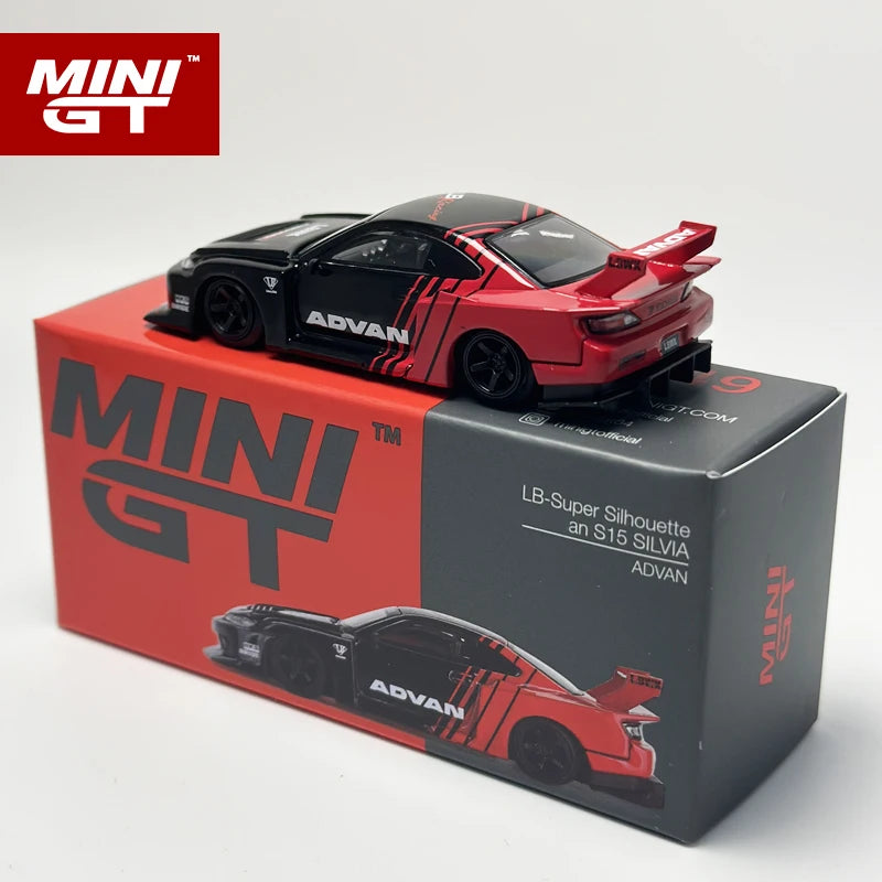 MINIGT 1:64 LB-Super Silhouette S15 SILVIA ADVAN RHD alloy model 649