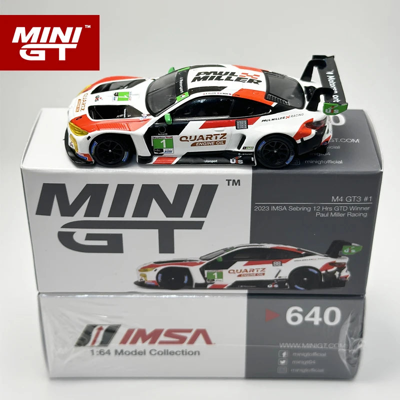 MINIGT 1:64 M4 GT3 #1 Paul Miller Racing IMSA 2023 alloy car model 640