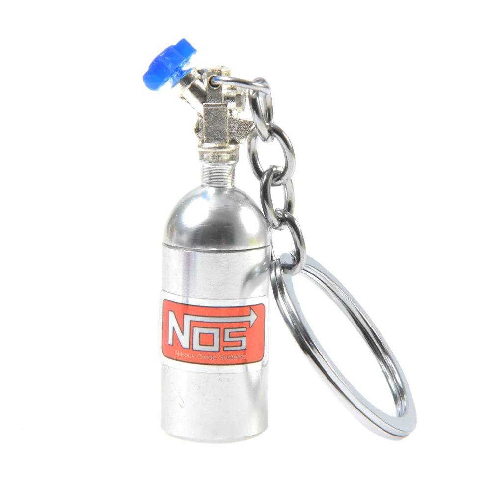 Nitrous Oxide Bottle Key Chain Keychain Keyring Stash Pill Box  Chain Auto Car Interior Key Chains Modify Car Key Rings