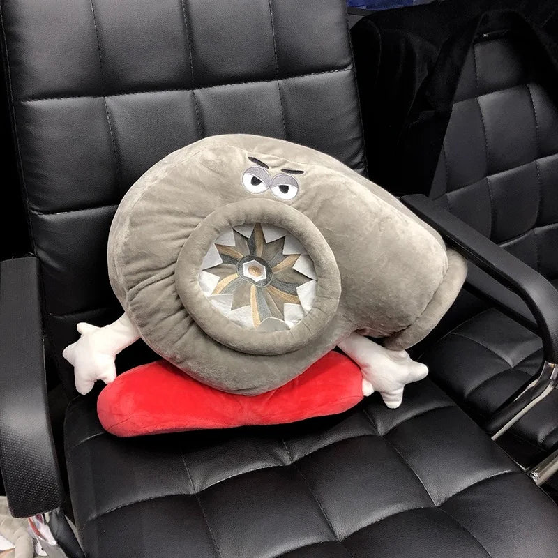 Turbo Turbine Pillow Plush Toy Turbocharger JDM Cushion Gift Decor Headrest Backrest Seat Cover Hellaflush Neck Rest