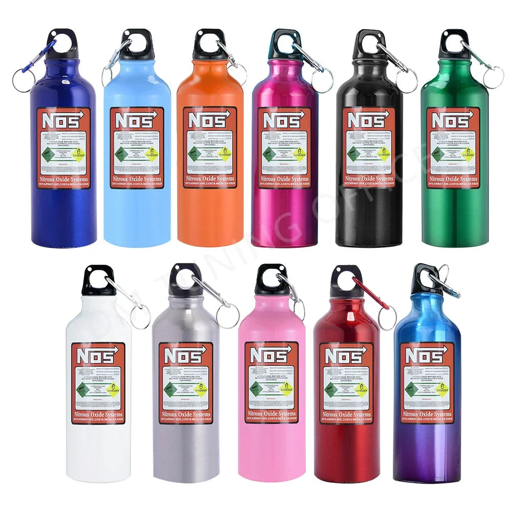 JDM Single Lay Aluminum 500ml NOS Bottle Styling Car Insulation Cup Kettle Travel Sports Style Bottle Water Cup