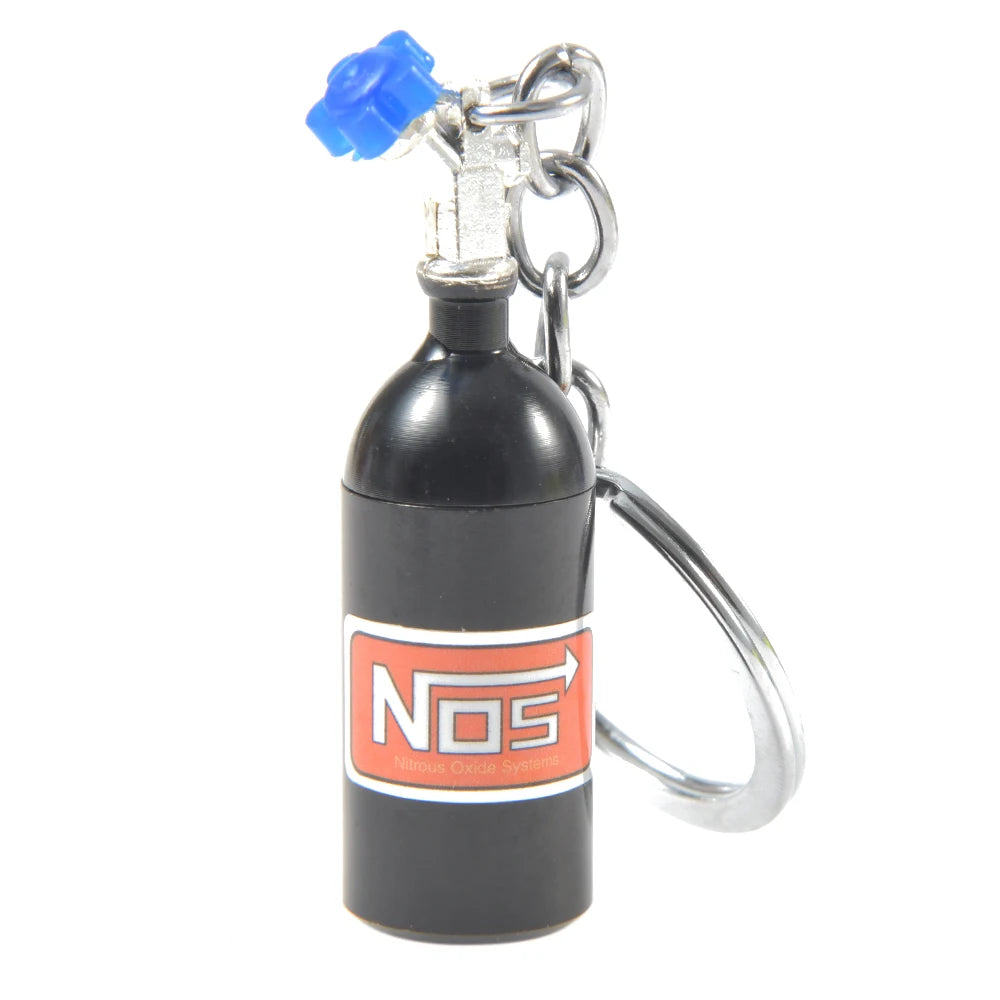 Nitrous Oxide Bottle Key Chain Keychain Keyring Stash Pill Box  Chain Auto Car Interior Key Chains Modify Car Key Rings