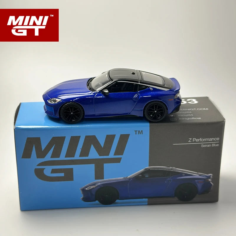 MINIGT 1:64 Z blue alloy car model 453