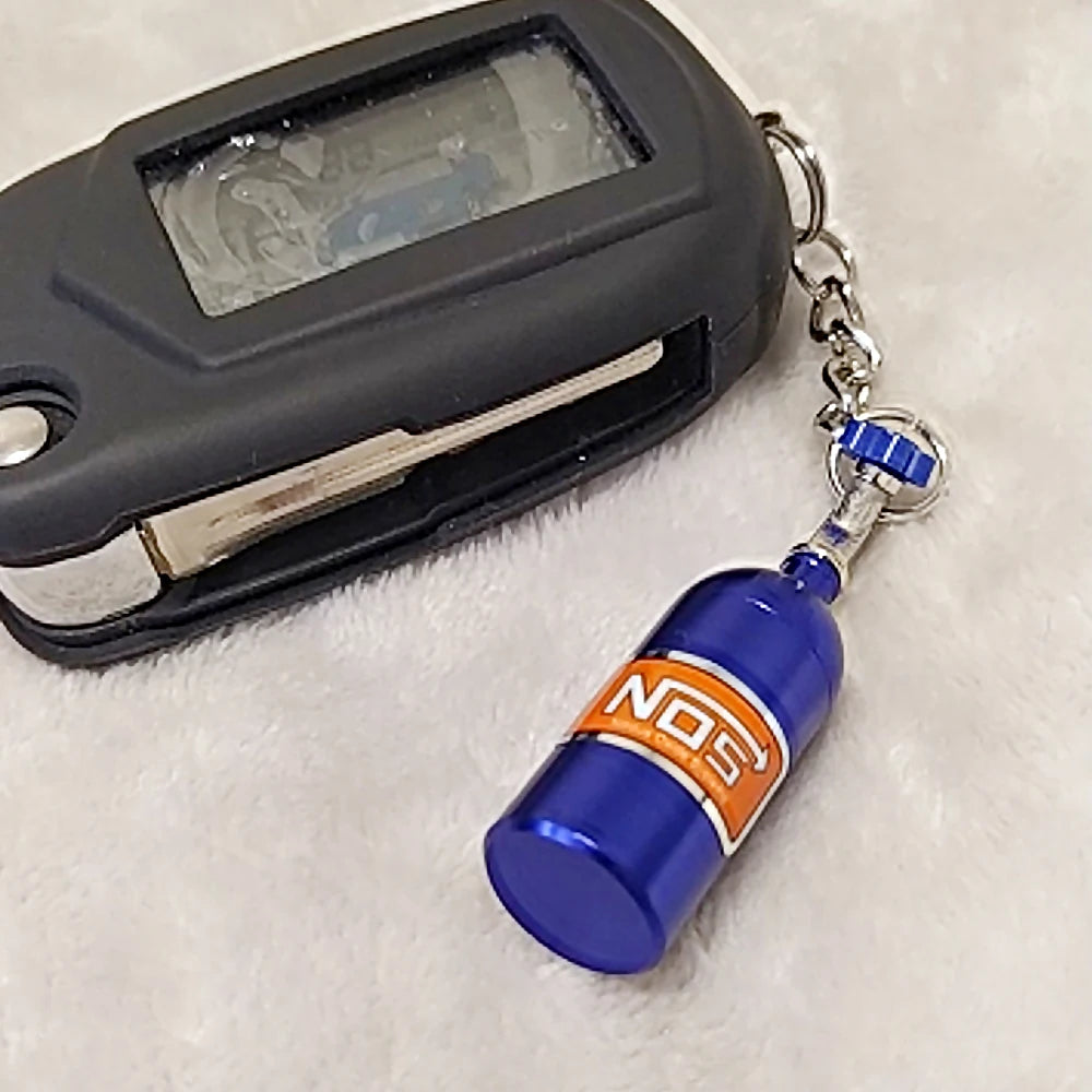 Nitrous Oxide Bottle Key Chain Keychain Keyring Stash Pill Box  Chain Auto Car Interior Key Chains Modify Car Key Rings