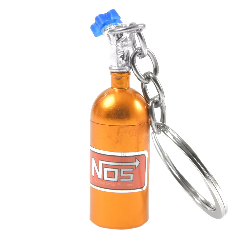 Nitrous Oxide Bottle Key Chain Keychain Keyring Stash Pill Box  Chain Auto Car Interior Key Chains Modify Car Key Rings