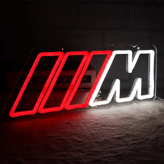 M Neon Sign Home Bedroom Neon Sign Bar Neon Sign Game Room Wall Art Decor Neon Sign