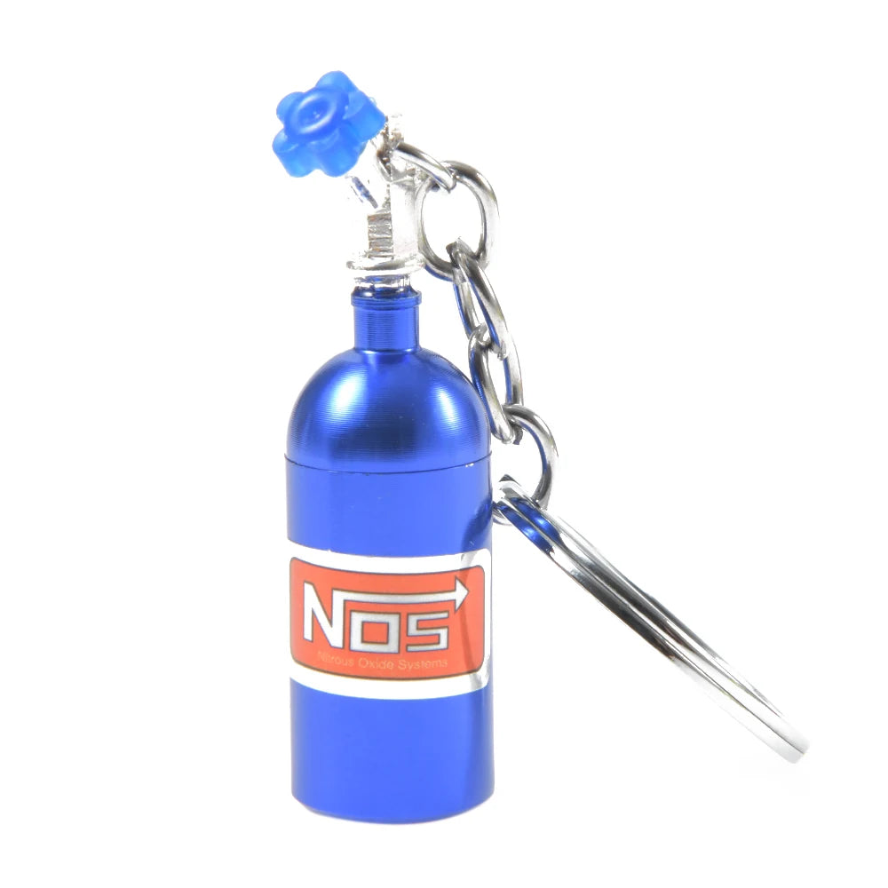 Nitrous Oxide Bottle Key Chain Keychain Keyring Stash Pill Box  Chain Auto Car Interior Key Chains Modify Car Key Rings