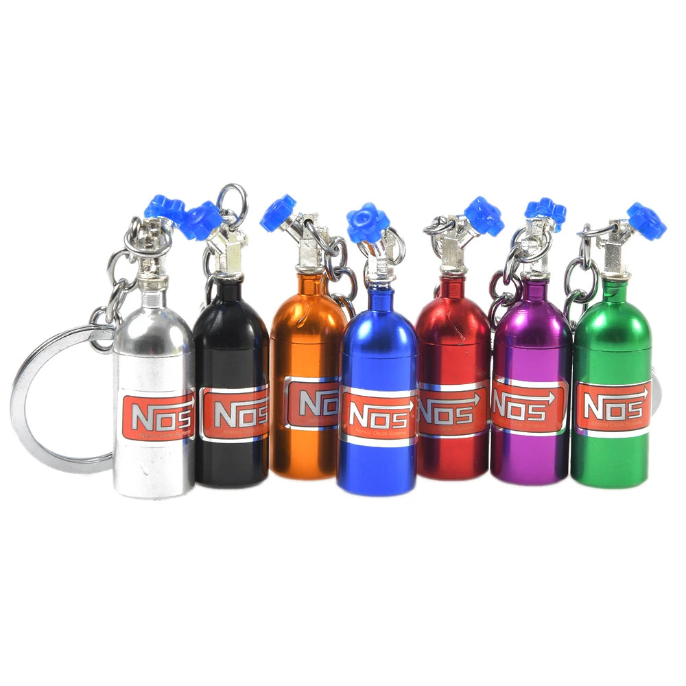 Nitrous Oxide Bottle Key Chain Keychain Keyring Stash Pill Box  Chain Auto Car Interior Key Chains Modify Car Key Rings