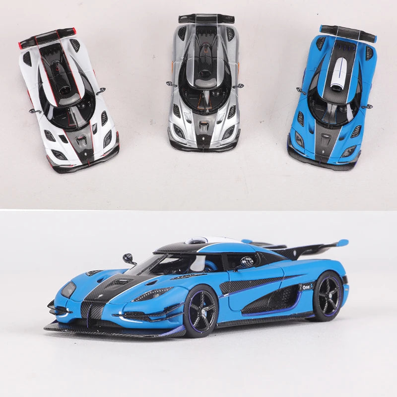 VMB 1:64  One 1 Silver/White/Blue Three-car Set Resin Model Car Limited Edition