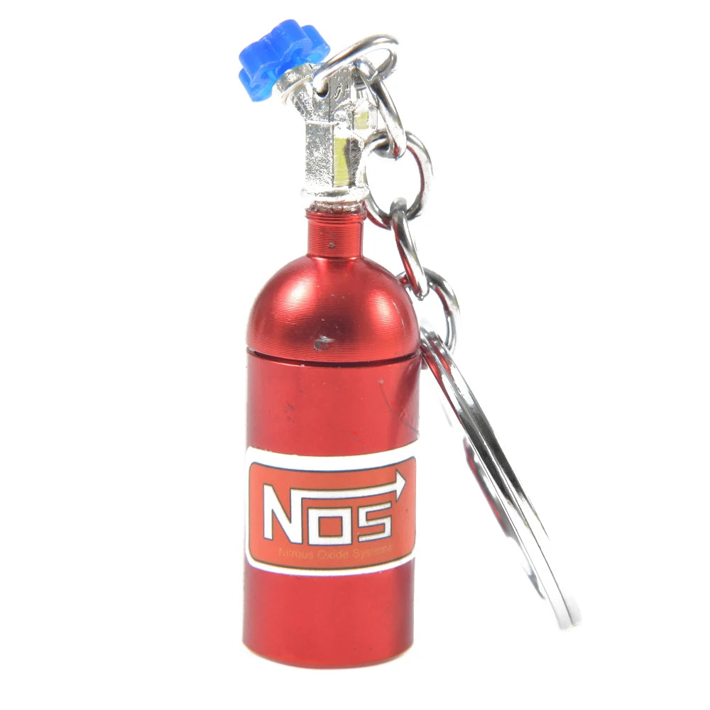 Nitrous Oxide Bottle Key Chain Keychain Keyring Stash Pill Box  Chain Auto Car Interior Key Chains Modify Car Key Rings