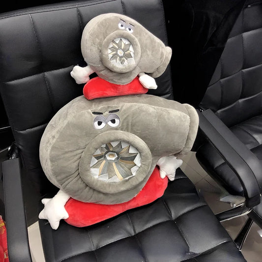 Turbo Turbine Pillow Plush Toy Turbocharger JDM Cushion Gift Decor Headrest Backrest Seat Cover Hellaflush Neck Rest