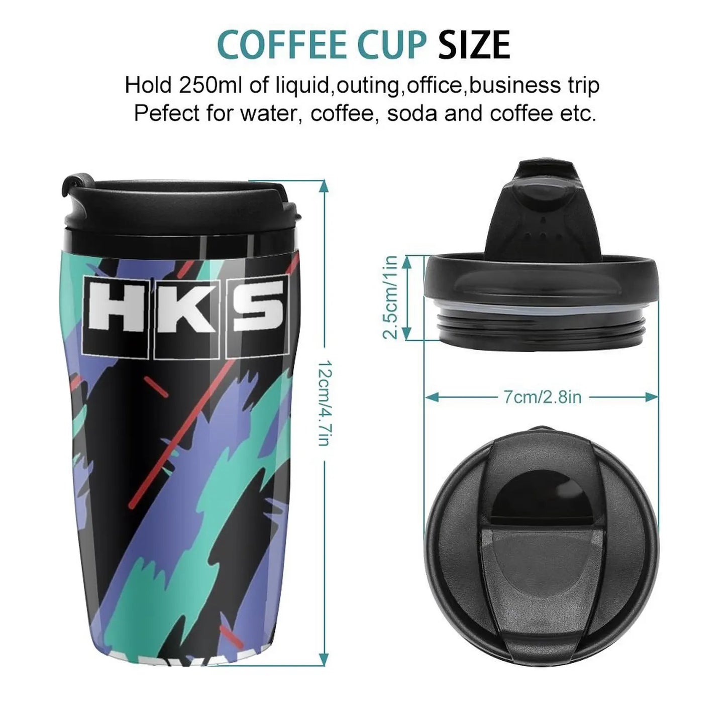 New HKS Advan JDM Travel Coffee Mug Cup Set Set Coffee Accessories Paper Cups For Coffee Coffe Cups